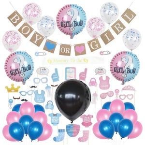 👶👧Gender Reveal Party Supplies 64pcs